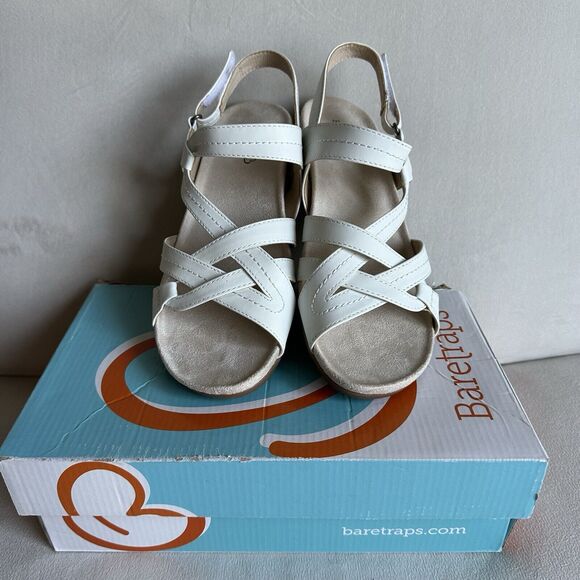 Baretraps Jordyn Strappy Sandals Women's Size 10 White - Picture 3 of 4